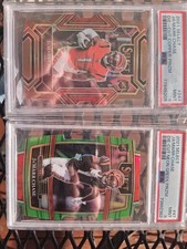 2021 Ja'marr Chase Select Die-cut Copper & Neon Green Prizm RC Both PSA 9 - MINT