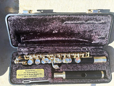 Jupiter JPC-305 Piccolo Key of C Black Body Silver Plated Keys, Case