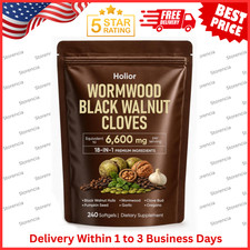 Holior 18-in-1 Black Walnut & Wormwood Herbal Blend for 240 Count (Pack of 1)