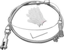 24 Braided Throttle Cable Kit Universal Accelerator Adjustable 24 Inch