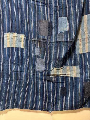 Japanese Vintage Boro Sashiko Indigo Fabric 165cm x 141cm - Picture 3 of 5