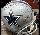 Troy Aikman/ Emmit smith/Michael Irvin SIGNED Cowboys Full sizeHelmet- JSA