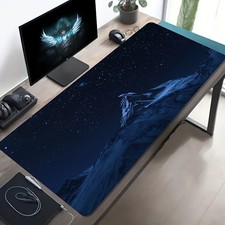 A Large Electronic Sports Gaming Mouse Pad Featuring a Serene Night Scene of Sn
