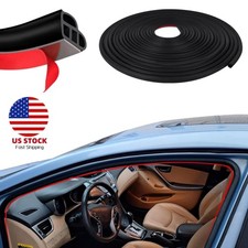32.8ft Car Door Rubber Seal Strip Soundproof Car Weather Stripping Double Layer