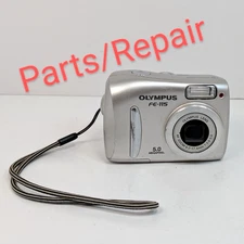 Olympus FE-115 5.0MP Digital Camera Silver PARTS/REPAIR Not Working