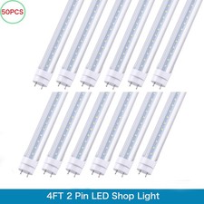 50 Pack 22W 4FT T8 Led Tube Light Bulbs G13 2-Pin Dual Power Led Shop Light Lamp