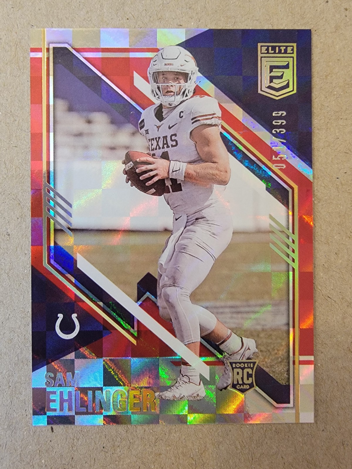 2021 Panini Donruss Elite - Rookies Sam Ehlinger #170 Red /399 (RC)