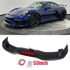 Carbon Fiber Rear Trunk Spoiler Lip Roof Tail Wing 53 For Porsche 718 Cayman G