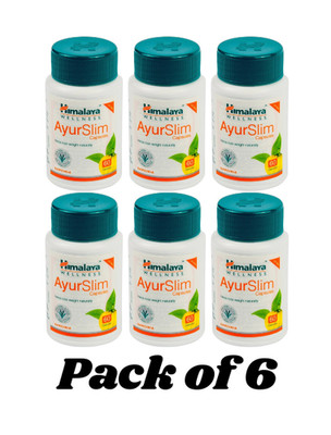 Himalaya AyurSlim 60 Capsules x6 Herbal Weight Management Support