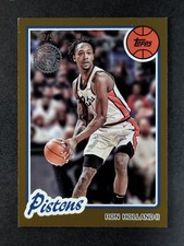 2025-26 Topps RON HOLLAND II 42/50 Gold 1980-81 Detroit Pistons #80BK-39