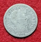 1894 O Silver Barber 10c Dime Good