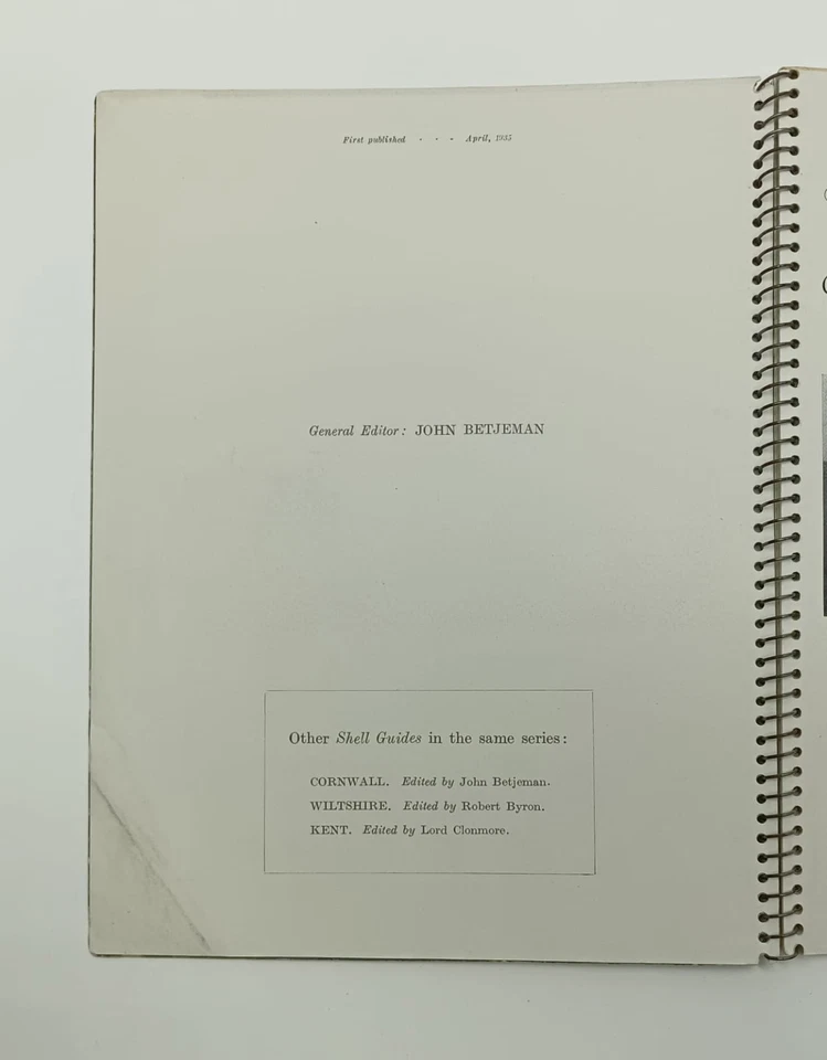 DERBYSHIRE ed. C. Hobhouse. First edition Shell Guide 1935 Spiral Bound. - Image 4 of 4
