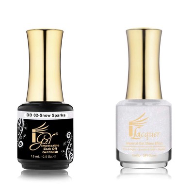 IGel - 100% Pure Gel Nail Polish - Dip & Dap Collection DD002 - Snow Sparks