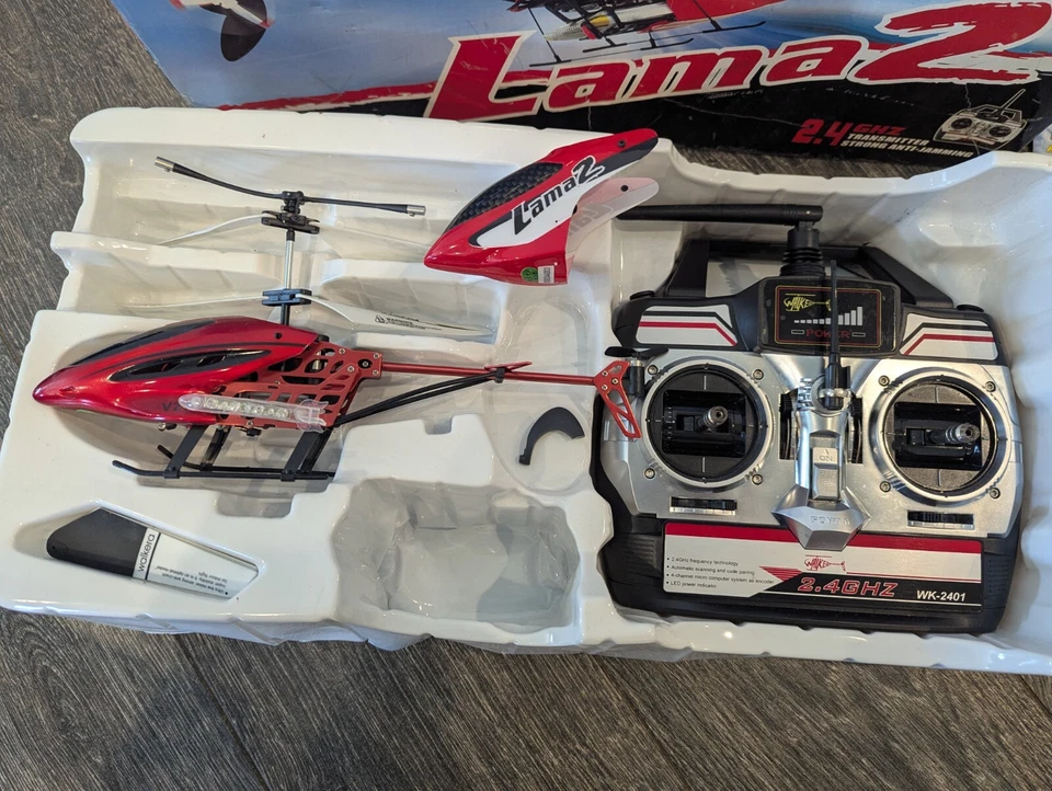 WALKERA RC LAMA 2 HELICOPTER - MIssing battery, for parts only - Image 2 of 4