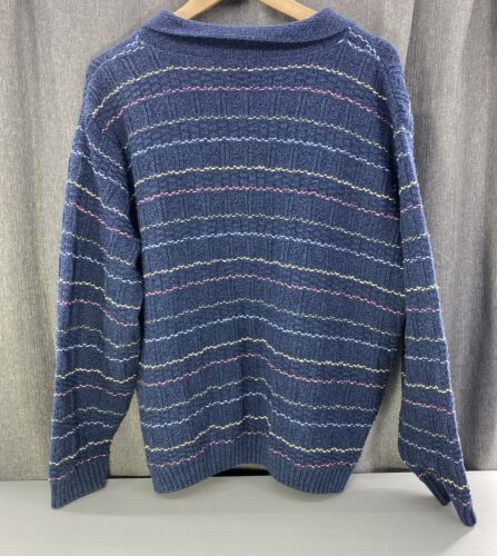 Vintage Northern Reflections Mens Sweater LARGE Cotton Blend Collar Parkhurst - Picture 3 of 13