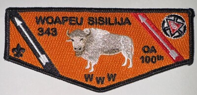 Boy Scout OA 343 Woapeu Sisilija Lodge 2015 Centennial Flap