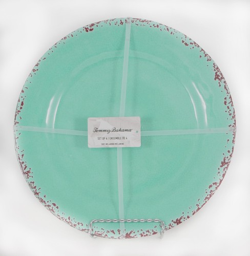 Set Of 2 Aquamarine Melamine Serving Trays - 12" Rectangular Platters, Dishwasher Safe & Chip Resistant