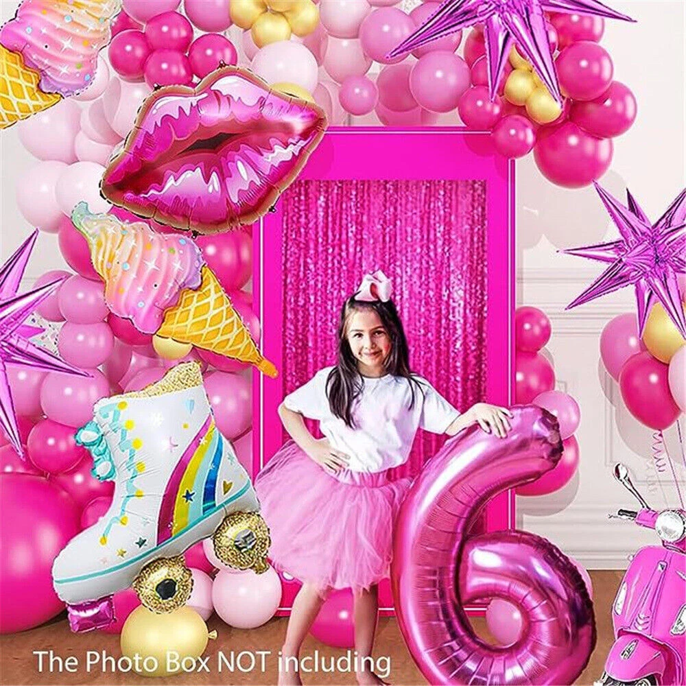 Pink Barbie Theme Balloon Arch Kit Kids Girls Birthday Party