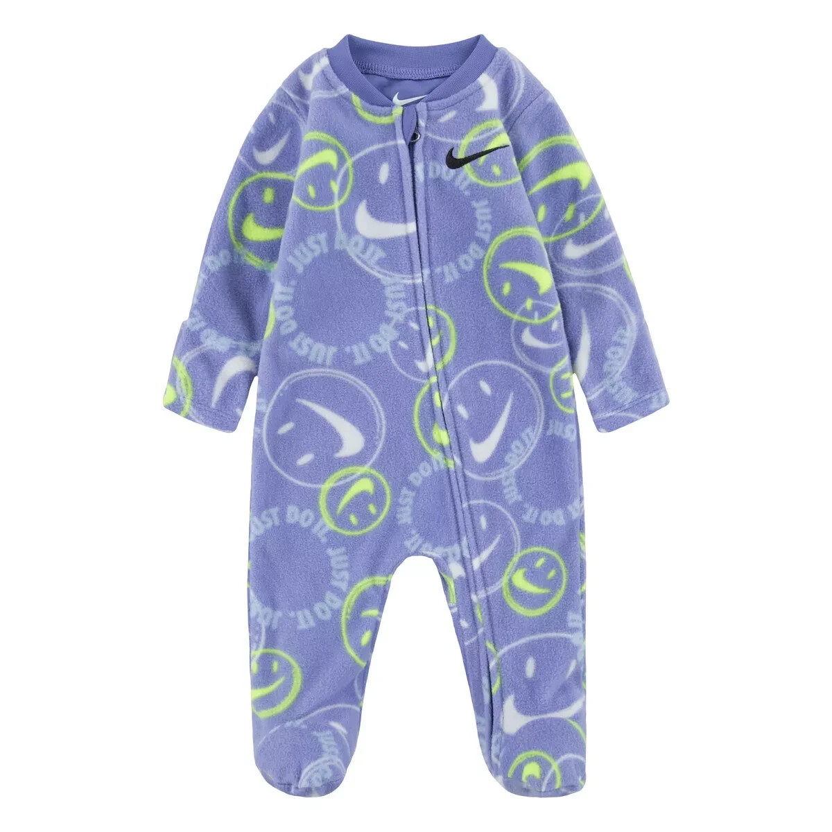NWT Nike Baby Girl SMILEY Footed Zipper Sleeper, Size Months