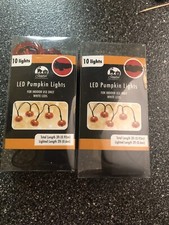 Seasonal Craft Led Lights- 2 Packs Med. Pumkin Lites-10 Lites Per Pack