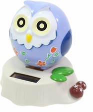 4" Eco-Friendly Solar Toy Owl Lover Collectors Office Friendship Gift Home Decor