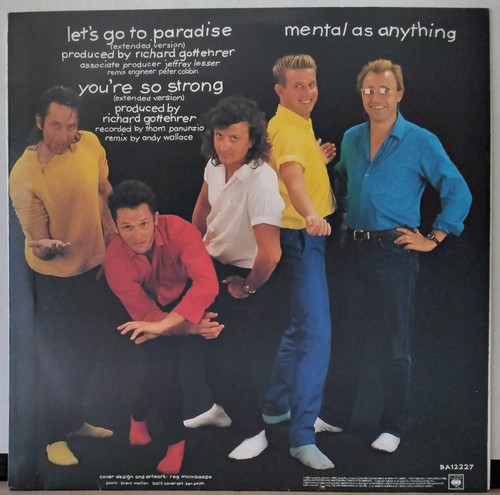 MENTAL AS ANYTHING - LET'S GO TO PARADISE 1986 CBS BA12227 AUS 12"SGGREAT NICK! - Picture 2 of 3