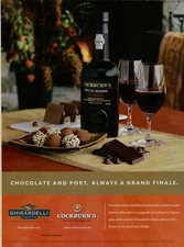 2004 Cockburn's Porto Wine Ghiradelli Chocolate Grande Finale Vintage Print Ad