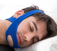 2PCS Snore Stop Belt Anti Snoring Cpap Chin Strap Sleep Apnea Jaw Solution BLUE