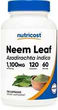 Nutricost Neem Leaf Capsules (1,100 mg) 120 capsules - 60 servings