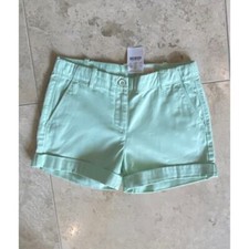 Crewcuts NWT girls light green chino shorts, 10y