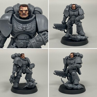 1 Peint Marin De L'Espace Tête Warhammer 40K Primaris Capitaine Lieutenant