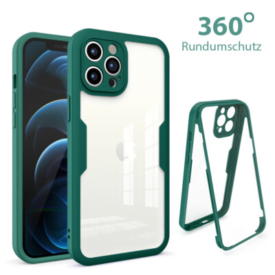 360 VOLLSCHUTZ Schutzhülle Handy Hülle Full Case iPhone 15 14 13 12 PRO MAX PLUS