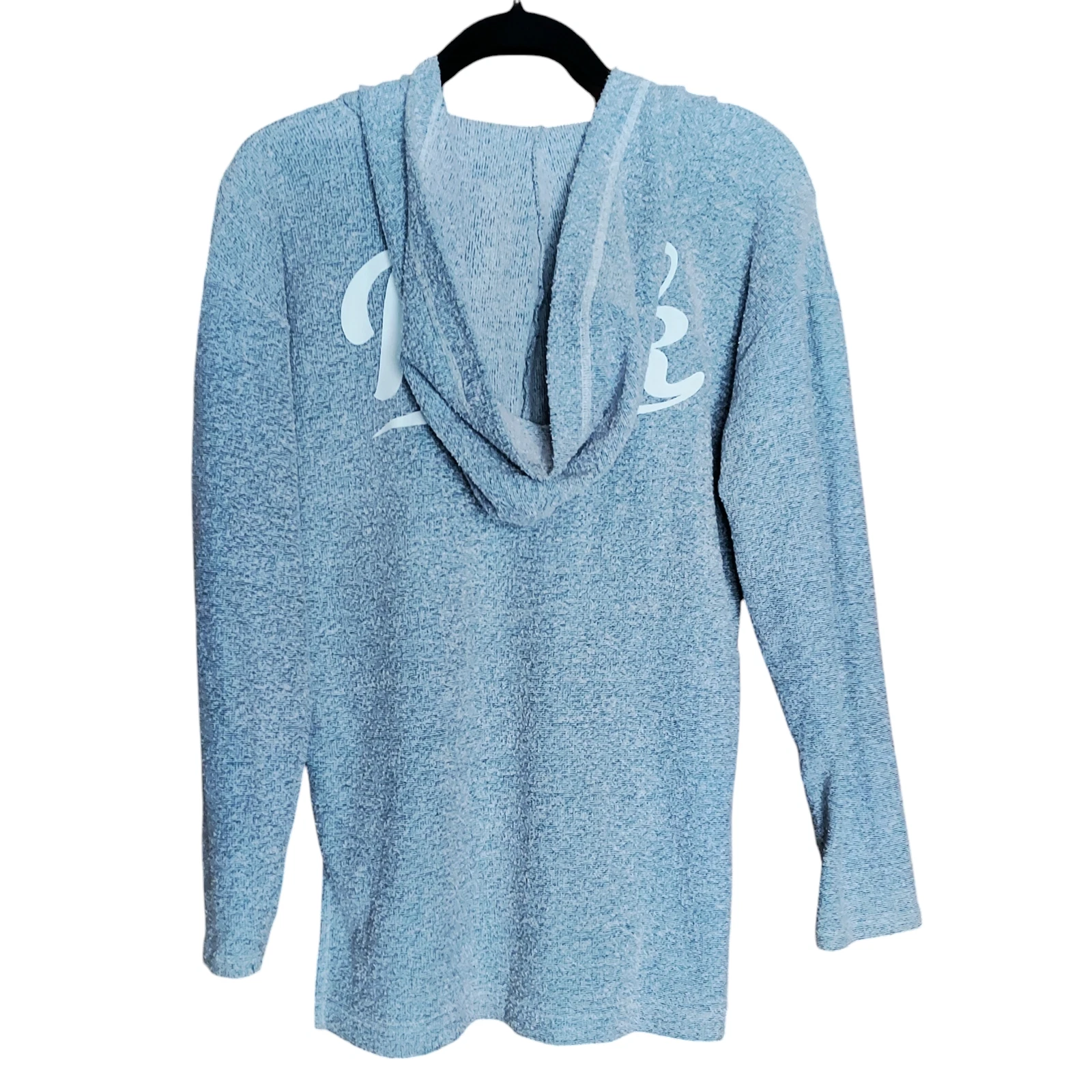 UNDERCOVER Victoria's Secret ROSA Terry panno tunica stringata oversize donna grigia felpa con cappuccio XS