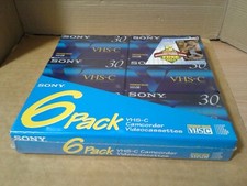 Sony VHS-C TC-30VHG Premium 6 Pack Camcorder Video Cassettes. New sealed
