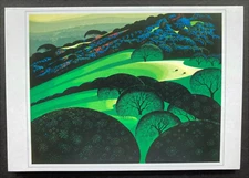 *ONE* Eyvind Earle Blank Note Card Spring Large Notecard MCM Mid Century Mod 1