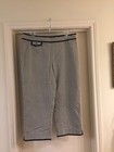 Talbots Black White Geometric Stretch Capris Flat Front Cruise Stretch 10 EUC — photo 1