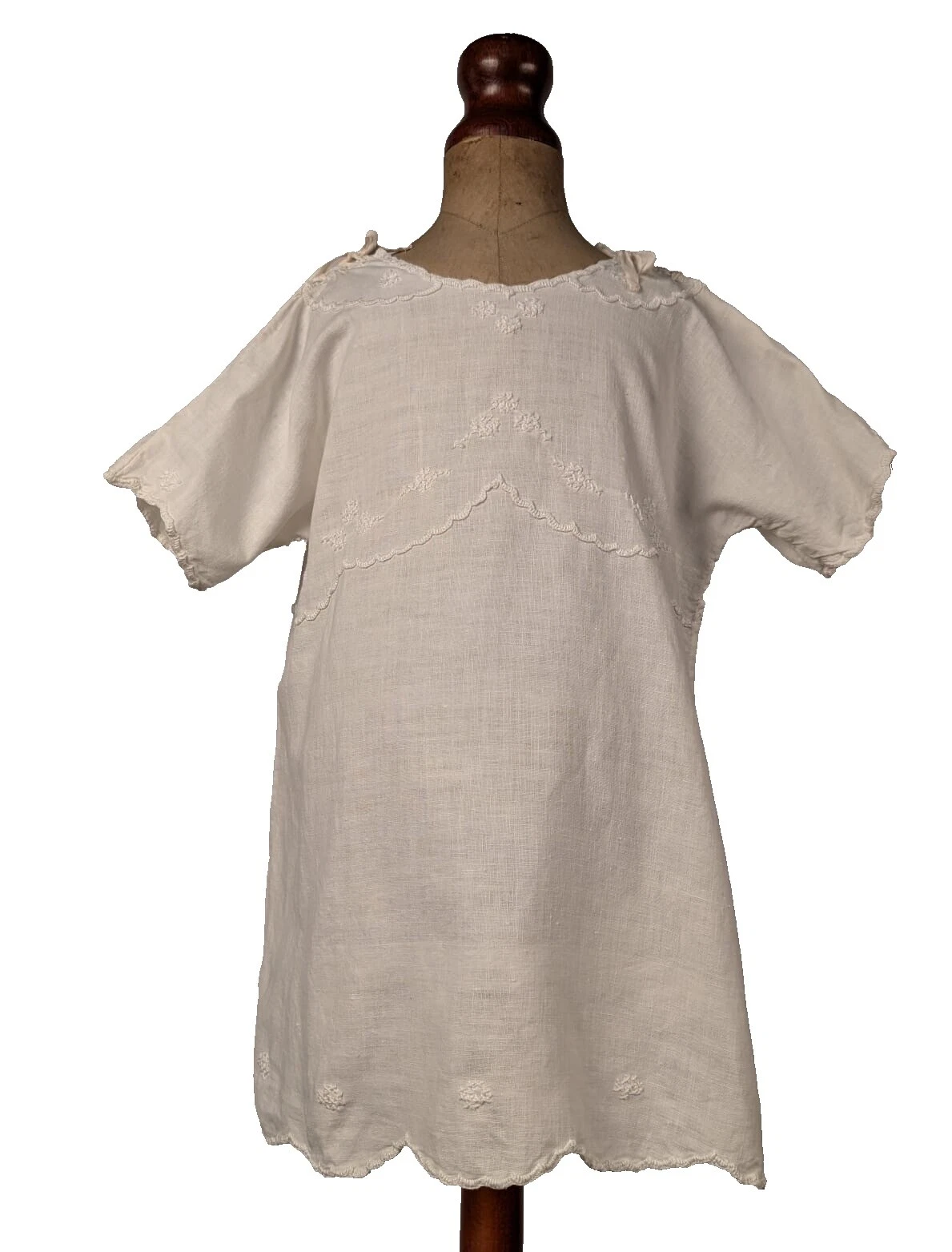 Ropa Vintage de Algodón para Niños Blanco 1900s década