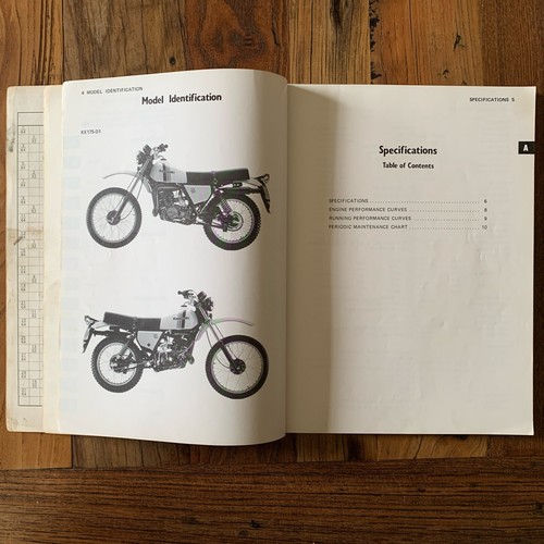 VINTAGE ‘79-‘80 KAWASAKI KE175 Motorcycle Factory Service/Repair Manual - Picture 8 of 11