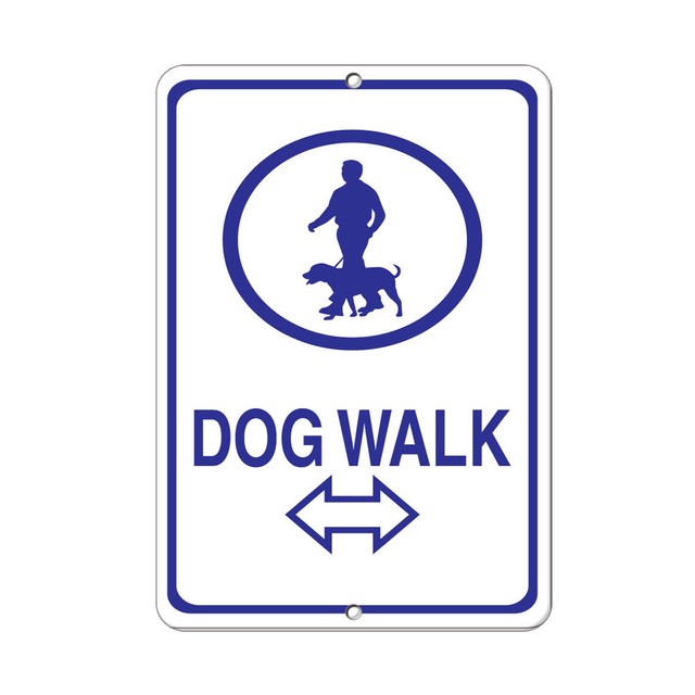 Dog Walk Style 2 Pet Animal Sign Aluminum METAL Sign eBay