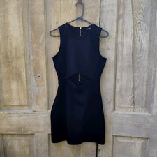 Modern Little Black Dress Bodycon Cutout Waist  Dress Express NWT Size 8