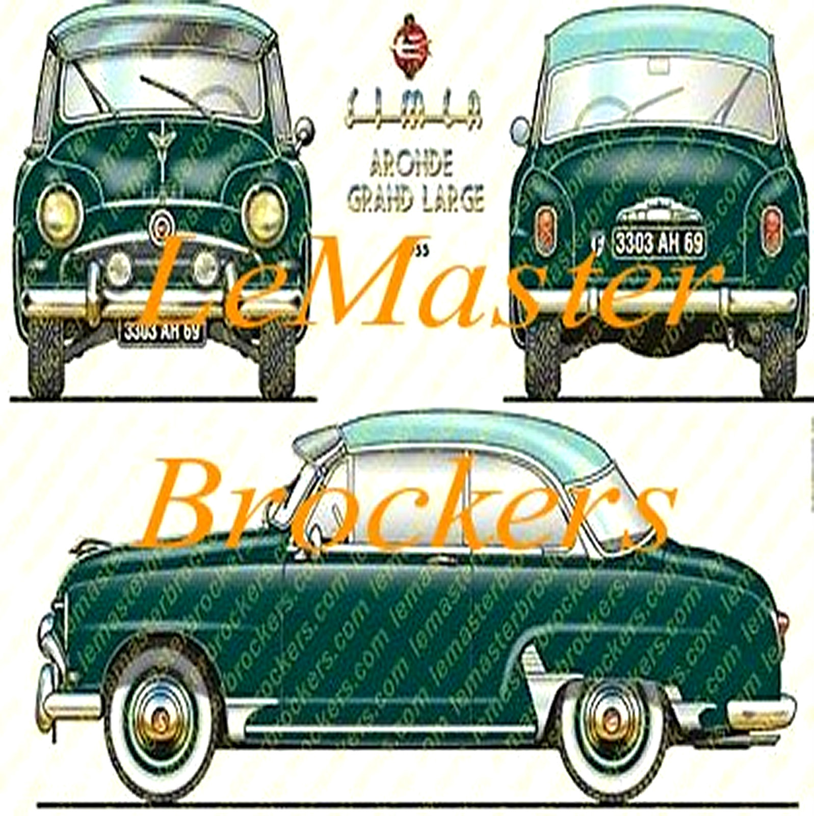 Affiche Simca Aronde decoration retro salon poster voiture ancienne grand format