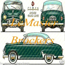 SIMCA ARONDE - Poster voiture de legende rétro automobile