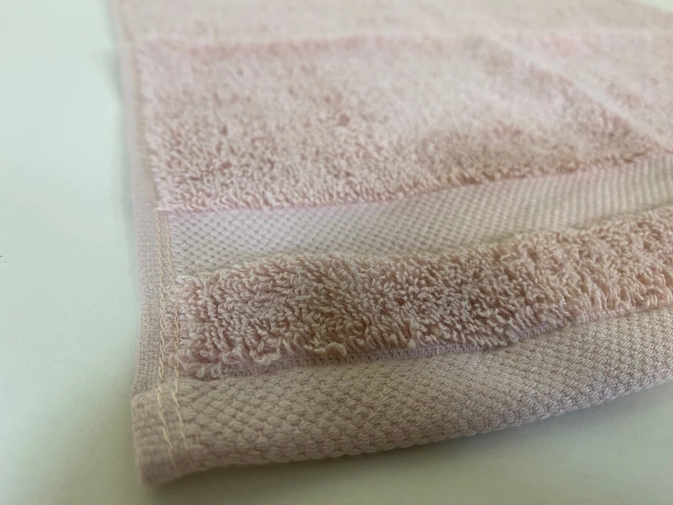 Paño de algodón orgánico A1HC 13x13" 6 piezas rosa polvo felpa de origen ético Foto 4 de 4