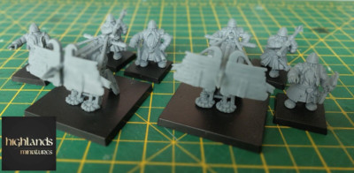 2 x Highlands Miniatures Sons of Ymir Dwarf Ballista Battery (bases inc).