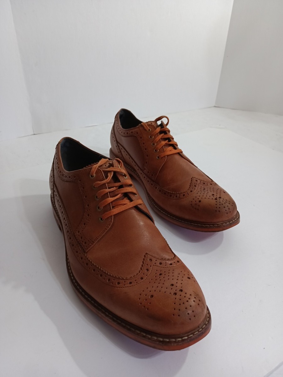 Cole Haan C11076 Men's British Tan Leather Wingtip Oxford Dress