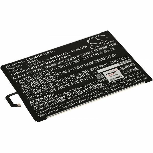 Akku Kompatibel Mit Xiaomi Typ BN80 3,8V 8400Mah/31,9Wh Li-Polymer Schwarz-image