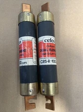 Lot Of 2, Cefco CRS-R100 Dual Element Time Delay Fuse 100A 600V , NOB