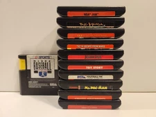 Sega Genesis Game Lot Ms Pac-Man Jurassic Park NBA JAM Toy Story Aladdin Tested