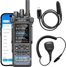 RT-950 PRO Ham Radio 27Mhz TX GPS/APRS, 10W Walkie Talkie Long Range Handheld Tw