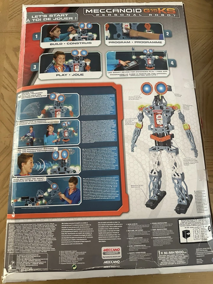 Meccano Meccanoid G15 KS Personal 4FT 1188 PCS Tech Builders Stem Robot Kit - Image 3 of 4